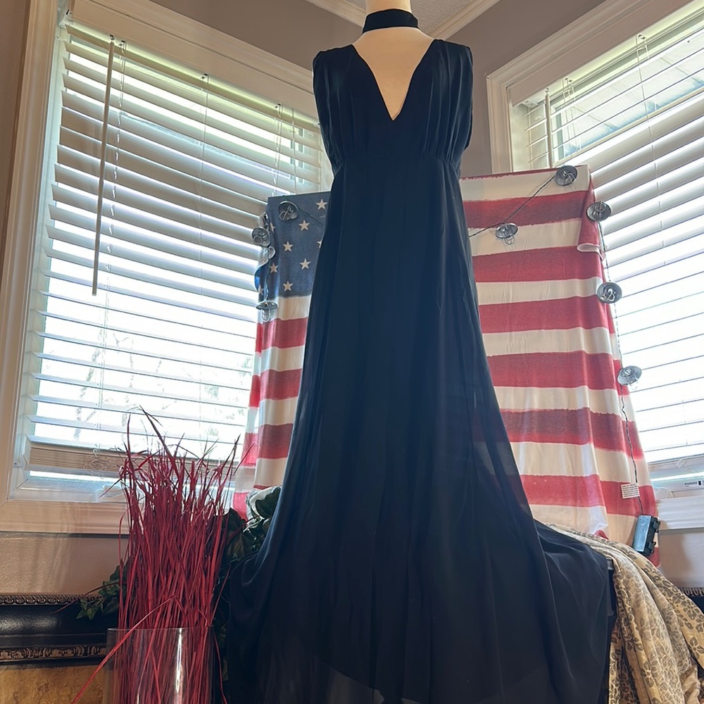NWOT ASOS black evening gown size 10